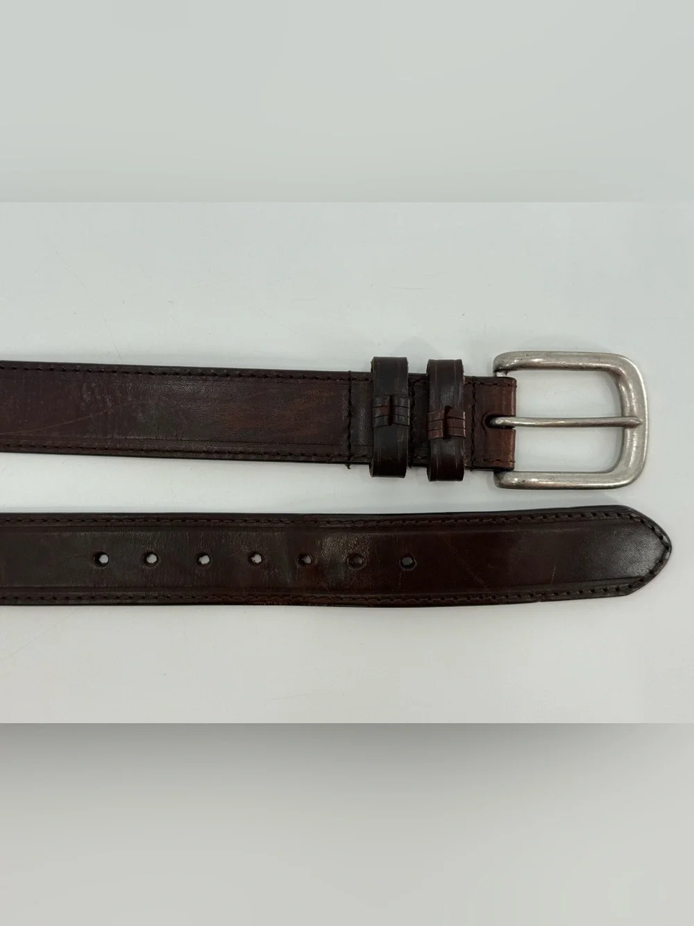 Dark‎ Brown Leather Men’s Belt 36